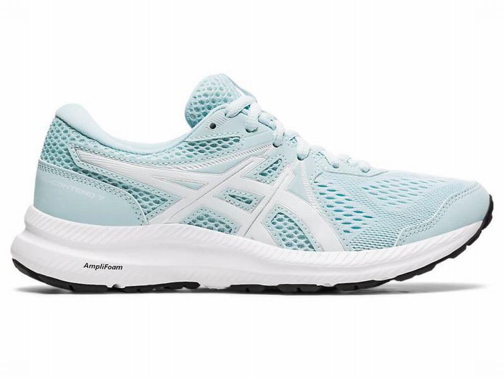 Asics GEL-CONTEND 7 Women\'s Running Shoes Light Turquoise / White | AJC640952