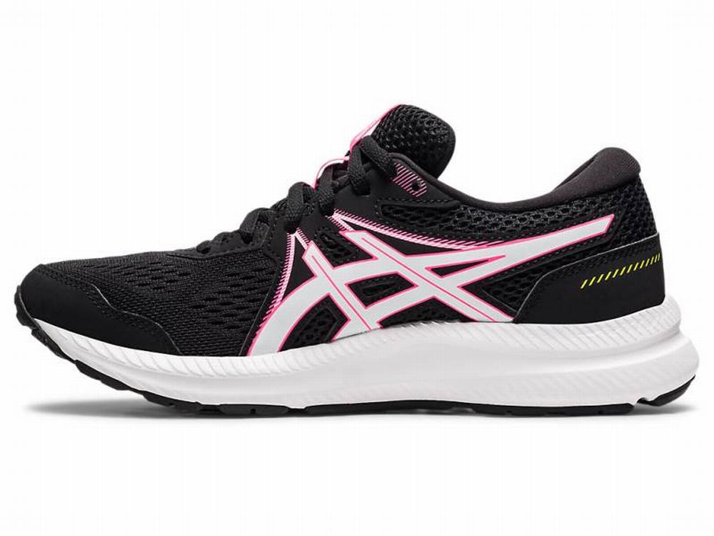 Asics GEL-CONTEND 7 Women's Running Shoes Black / Pink | EVG573486