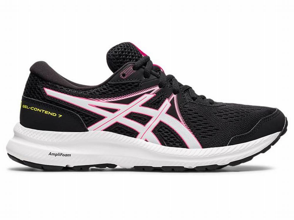 Asics GEL-CONTEND 7 Women\'s Running Shoes Black / Pink | EVG573486