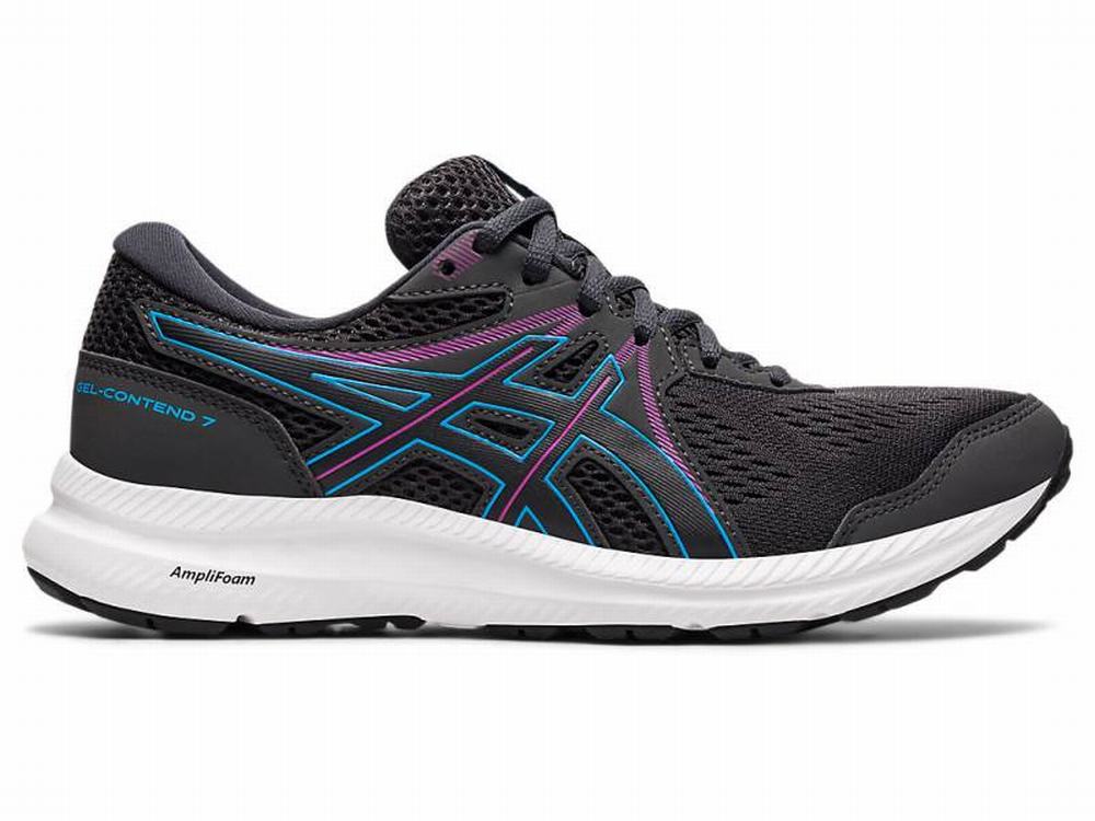 Asics GEL-CONTEND 7 Women's Running Shoes Grey / Black | MUI867513