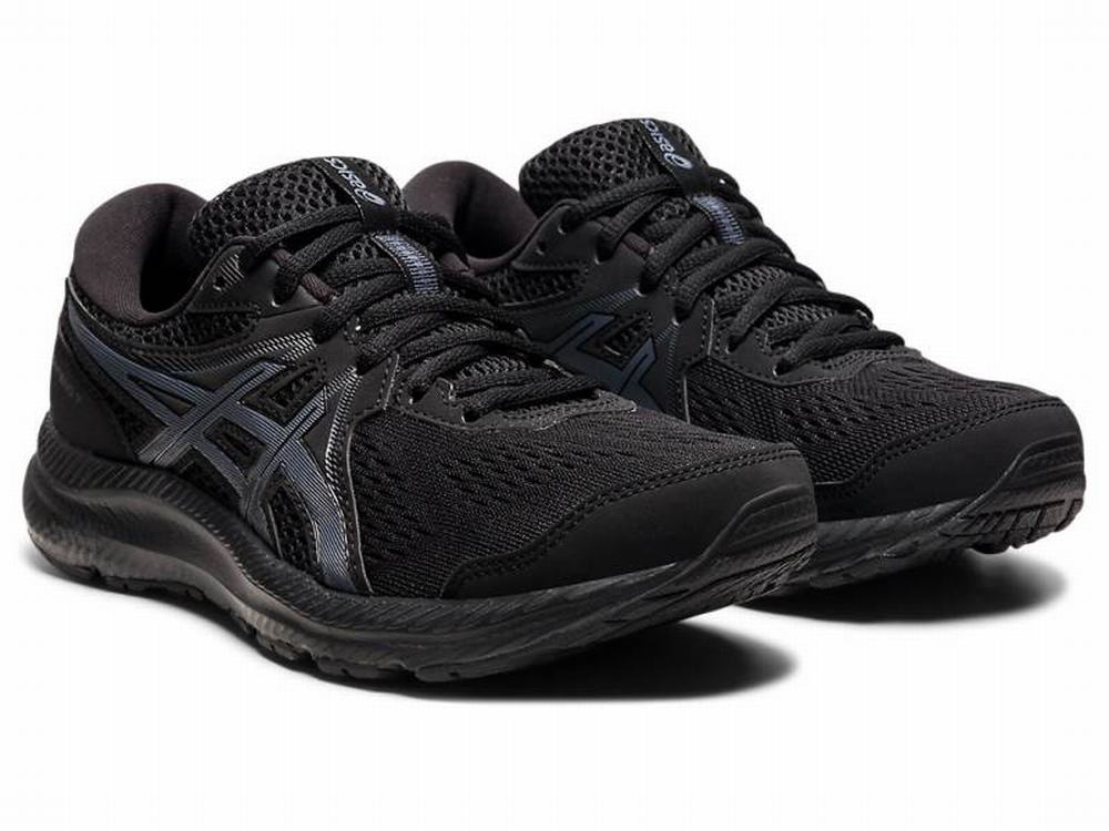 Asics GEL-CONTEND 7 Women's Running Shoes Black / Grey | YPL569012