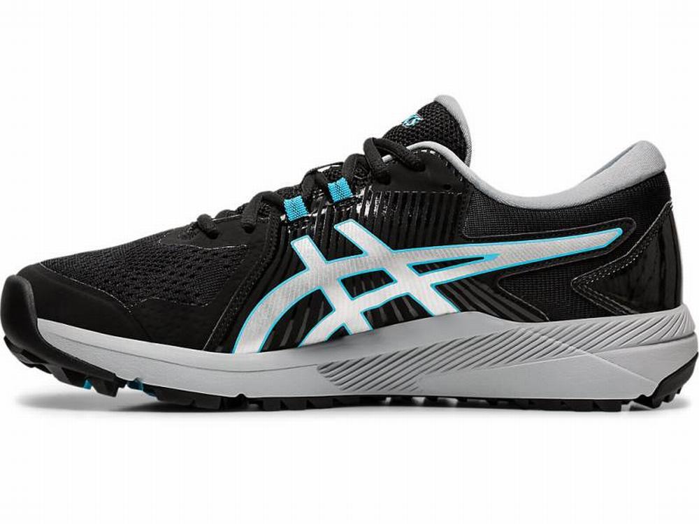 Asics GEL-COURSE GLIDE Men's Golf Shoes Black / Silver | RWE673409