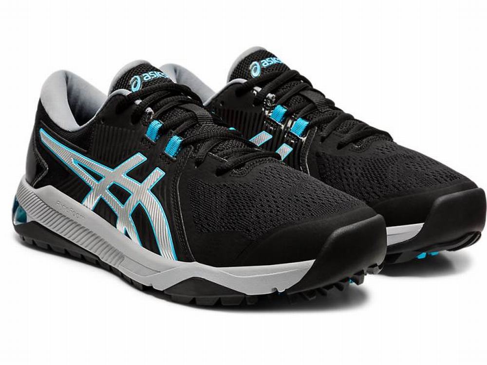 Asics GEL-COURSE GLIDE Men's Golf Shoes Black / Silver | RWE673409