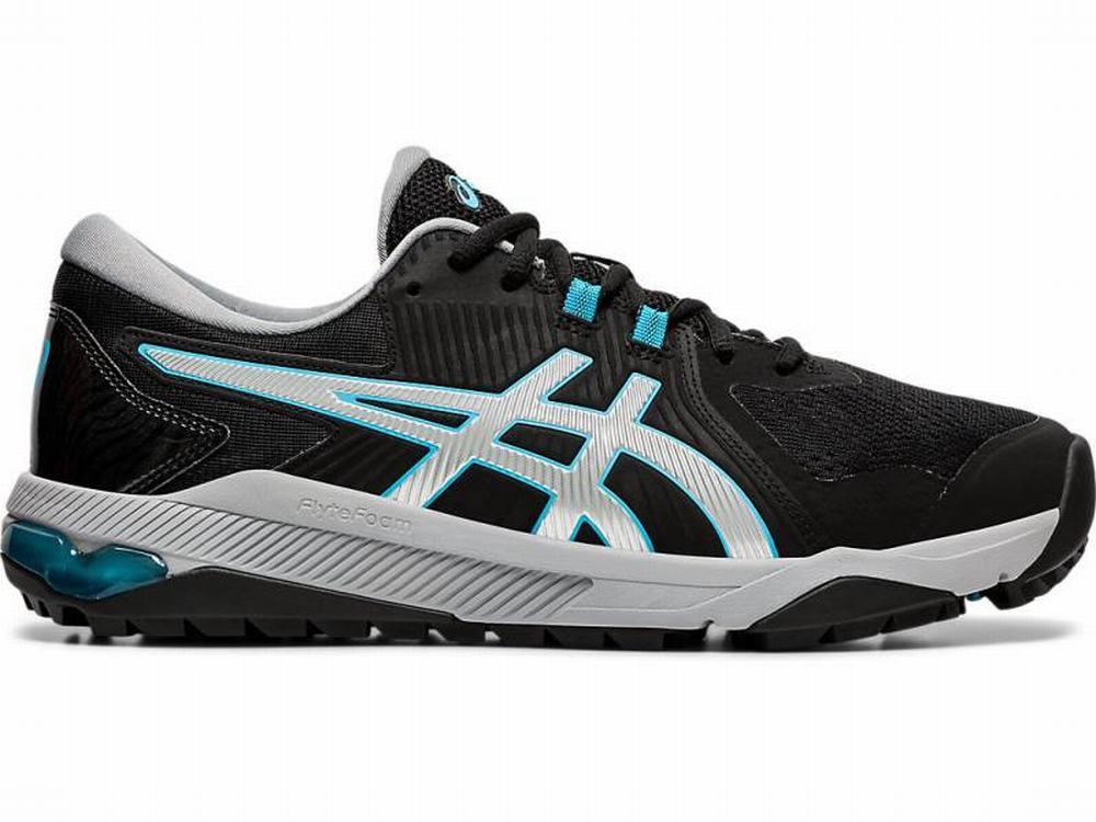 Asics GEL-COURSE GLIDE Men\'s Golf Shoes Black / Silver | RWE673409