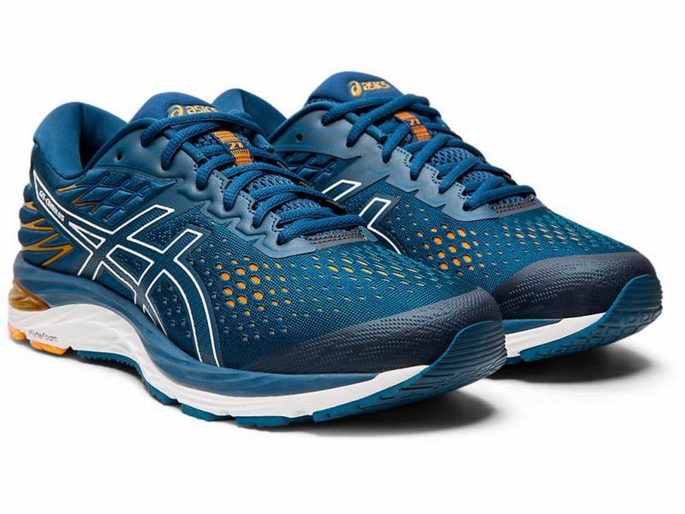 Asics GEL-CUMULUS 21 Men's Running Shoes White / Blue | SFT058732