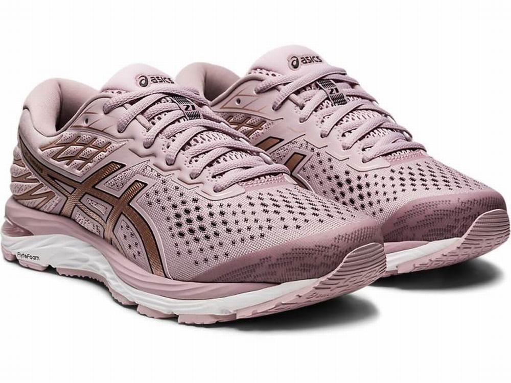 Asics GEL-CUMULUS 21 Women's Running Shoes Rose / Gold | FNO713628