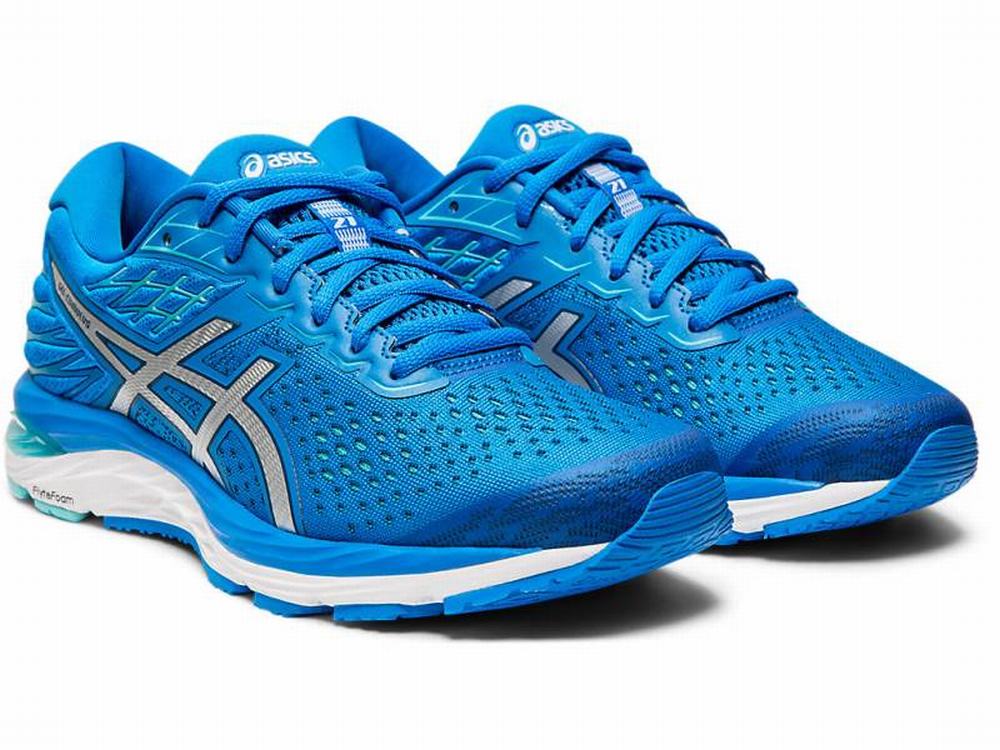 Asics GEL-CUMULUS 21 Women's Running Shoes Blue / Silver | LFJ510629