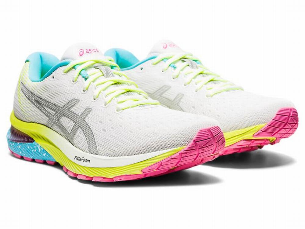 Asics GEL-CUMULUS 22 LITE-SHOW Women's Running Shoes White / Silver | JYS572019