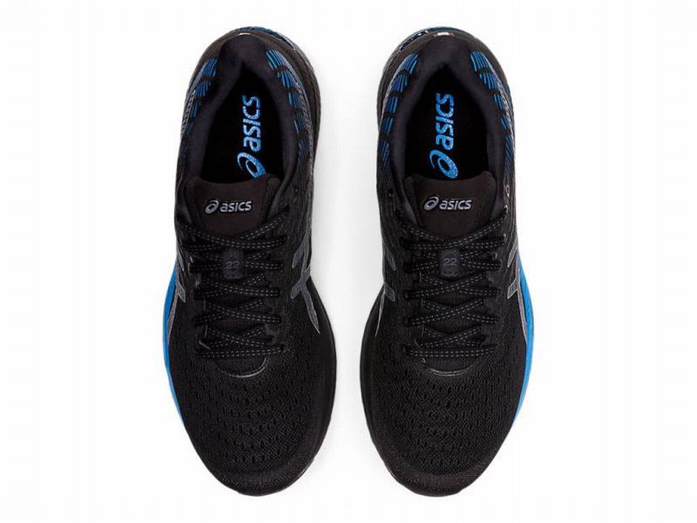 Asics GEL-CUMULUS 22 Men's Running Shoes Black / Blue | UCA215764