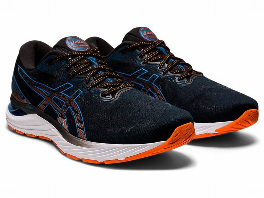 Asics GEL-CUMULUS 23 (2E) Men's Running Shoes Black / Blue | RBZ349572