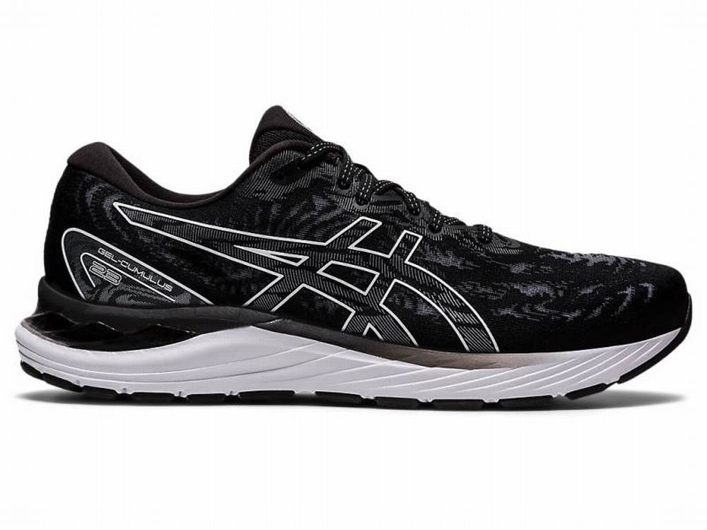 Asics GEL-CUMULUS 23 (2E) Men's Running Shoes Black / White | RSX897160