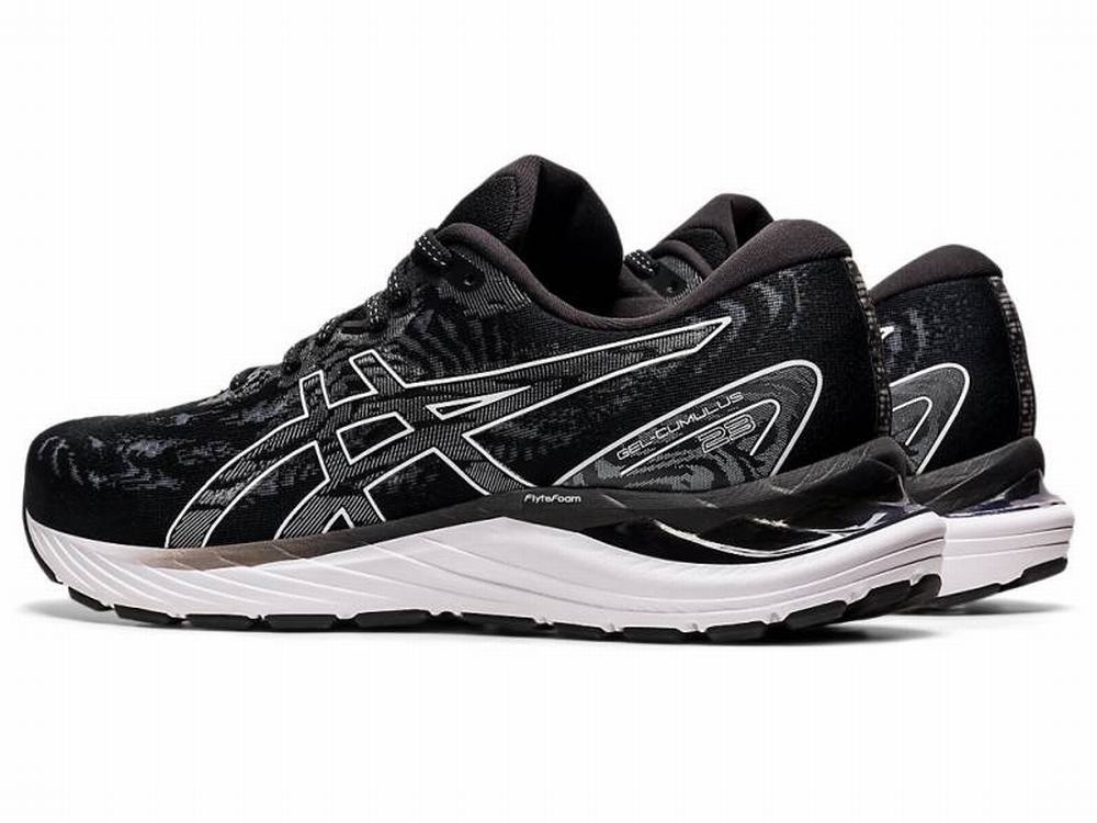 Asics GEL-CUMULUS 23 (2E) Men's Running Shoes Black / White | RSX897160