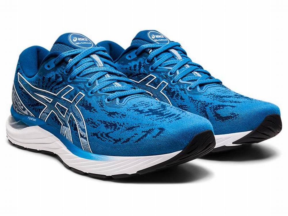 Asics GEL-CUMULUS 23 Men's Running Shoes White / Blue | NFA213096