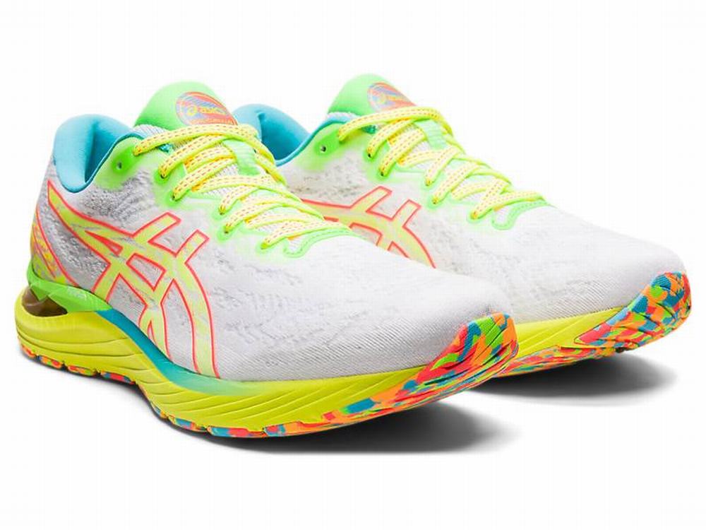 Asics GEL-CUMULUS 23 Men's Running Shoes White / Yellow | VYL193570