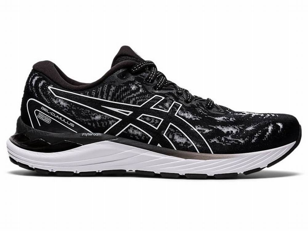 Asics GEL-CUMULUS 23 Women's Running Shoes Black / White | AZH430598