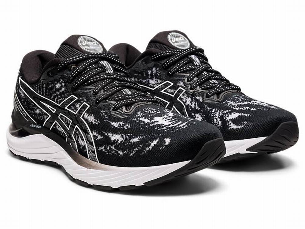 Asics GEL-CUMULUS 23 Women's Running Shoes Black / White | AZH430598