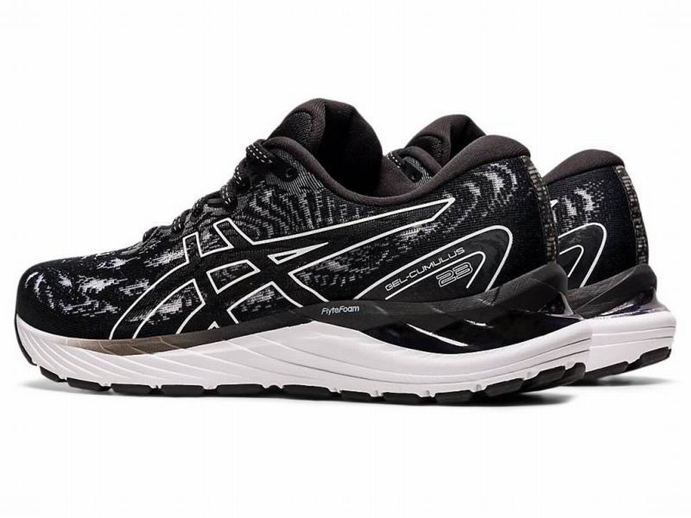 Asics GEL-CUMULUS 23 Women's Running Shoes Black / White | AZH430598