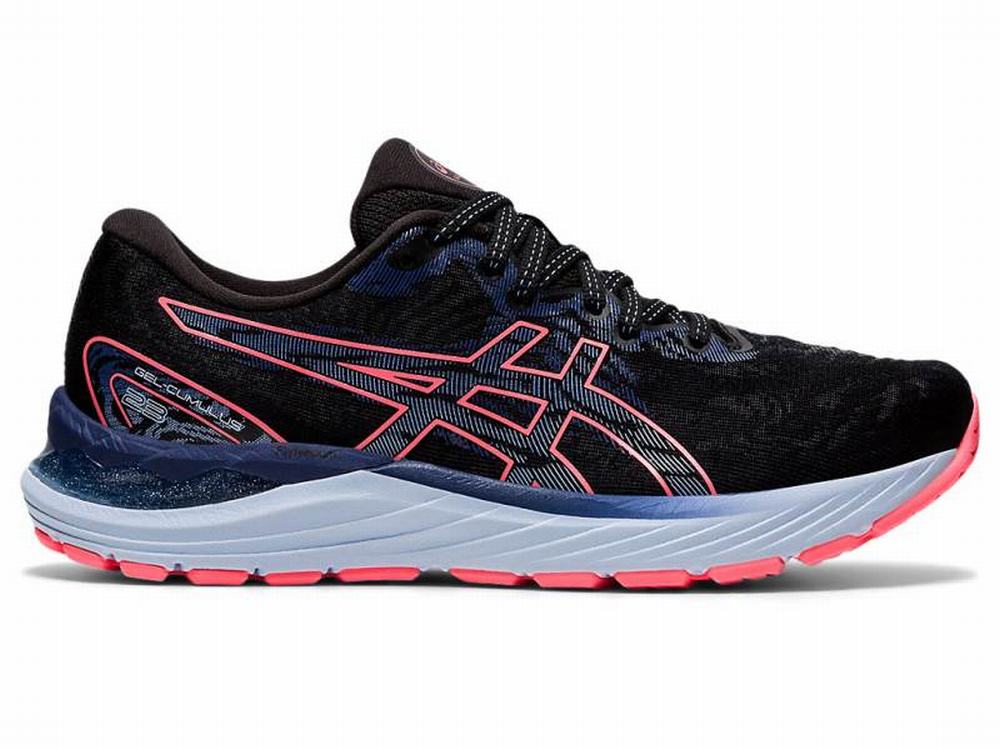 Asics GEL-CUMULUS 23 Women\'s Running Shoes Black / Coral | BLE938207