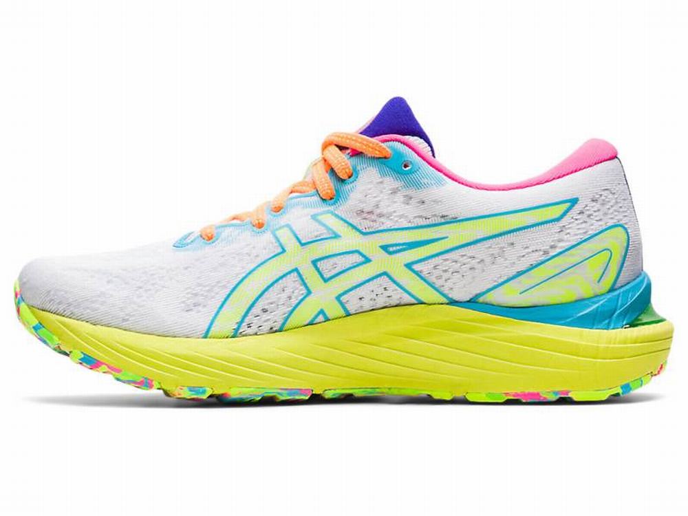 Asics GEL-CUMULUS 23 Women's Running Shoes White / Yellow | BNH089761