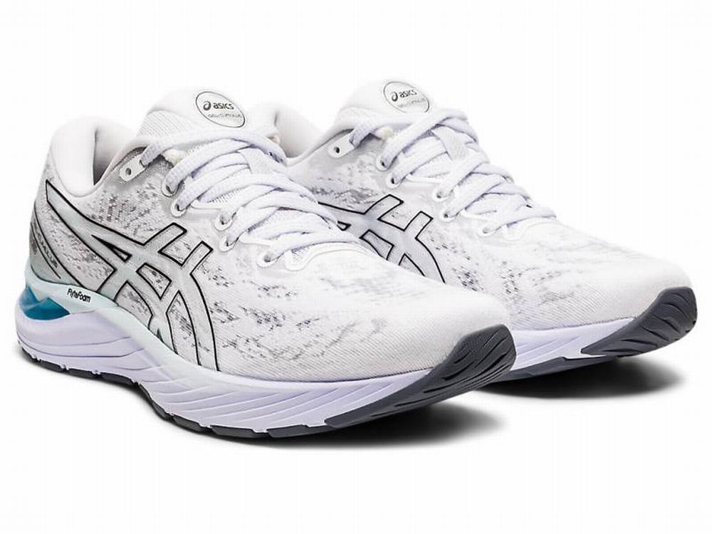 Asics GEL-CUMULUS 23 Women's Running Shoes Black / White | EDZ789532