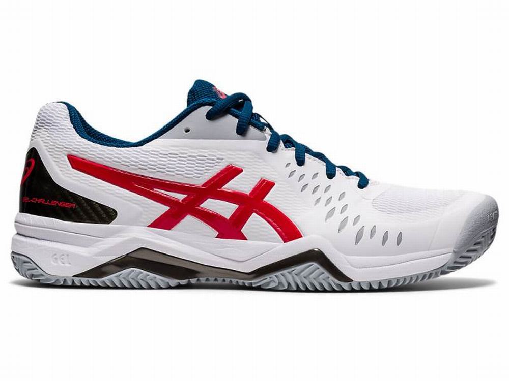 Asics GEL-Challenger 12 Clay Men's Tennis Shoes White / Red | AKP327845