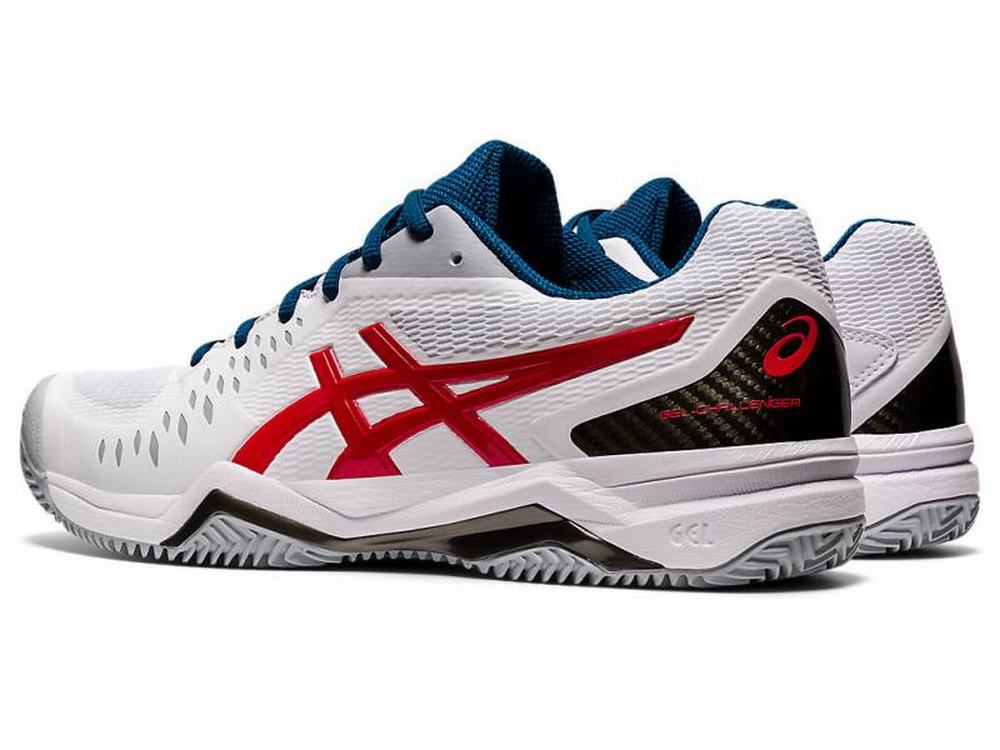 Asics GEL-Challenger 12 Clay Men's Tennis Shoes White / Red | AKP327845