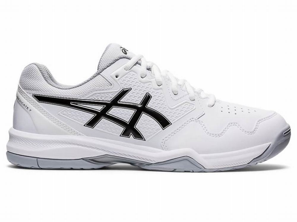 Asics GEL-DEDICATE 7 Men's Tennis Shoes Black / White | FWT309786