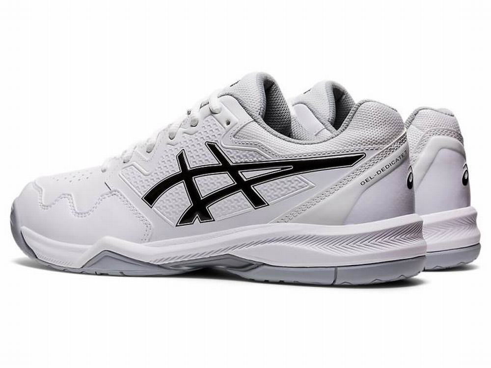 Asics GEL-DEDICATE 7 Men's Tennis Shoes Black / White | FWT309786