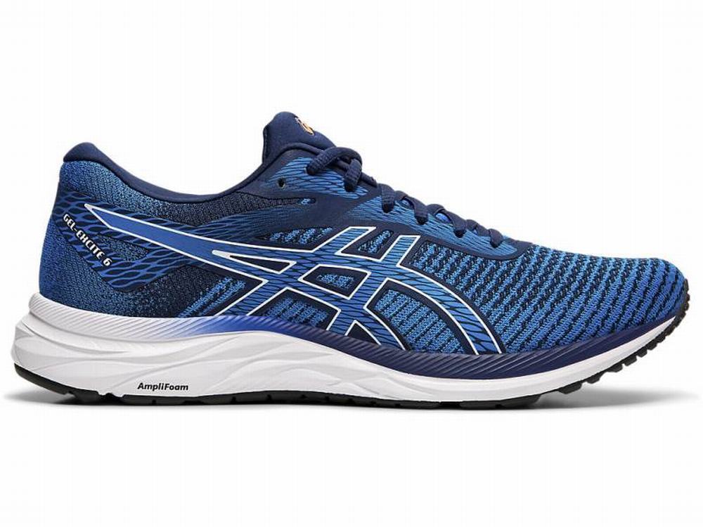 Asics GEL-EXCITE 6 Twist Men\'s Running Shoes Blue / White | KBR451986