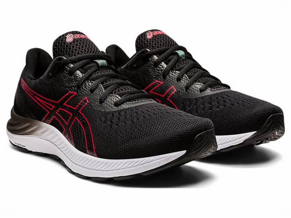 Asics GEL-EXCITE 8 (4E) Men's Running Shoes Black / Red | NZL946375