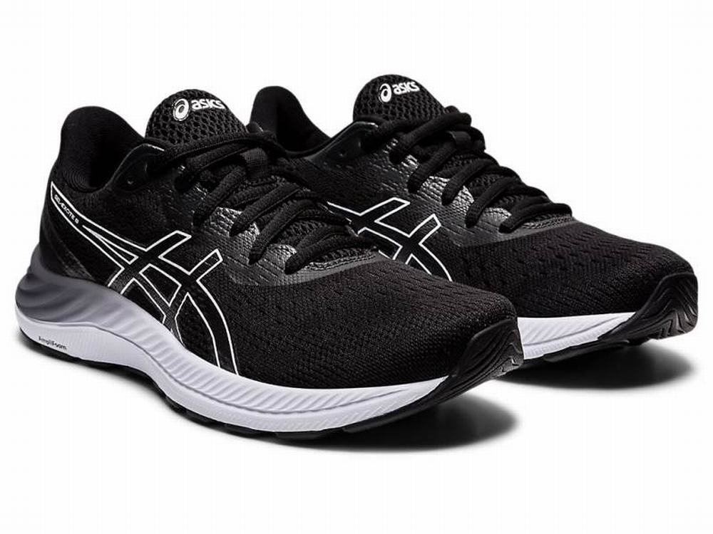 Asics GEL-EXCITE 8 (D) Women's Running Shoes Black / White | UED689715