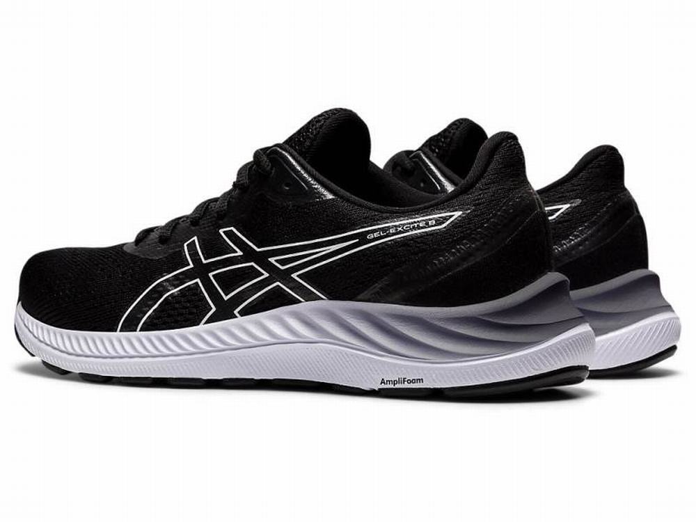 Asics GEL-EXCITE 8 (D) Women's Running Shoes Black / White | UED689715