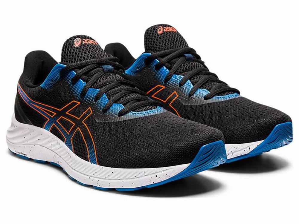 Asics GEL-EXCITE 8 Men's Running Shoes Black / Gold / Orange | ULR593687