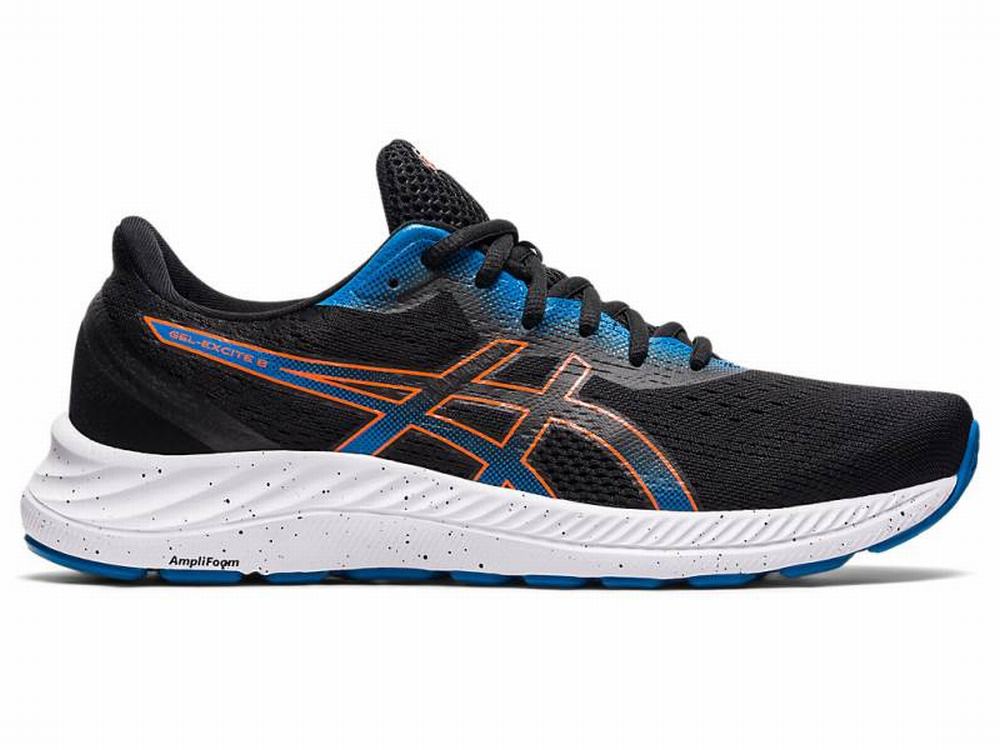 Asics GEL-EXCITE 8 Men\'s Running Shoes Black / Gold / Orange | ULR593687