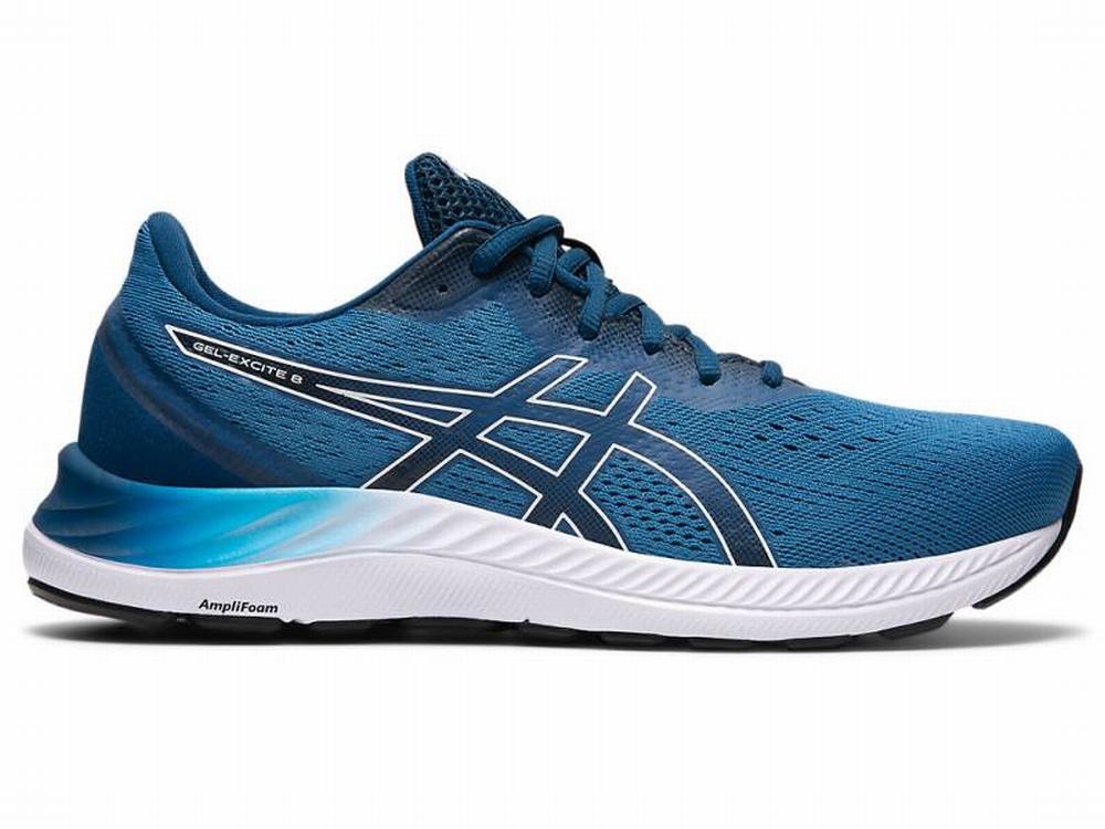 Asics GEL-EXCITE 8 Men\'s Running Shoes White / Blue | TFB964231