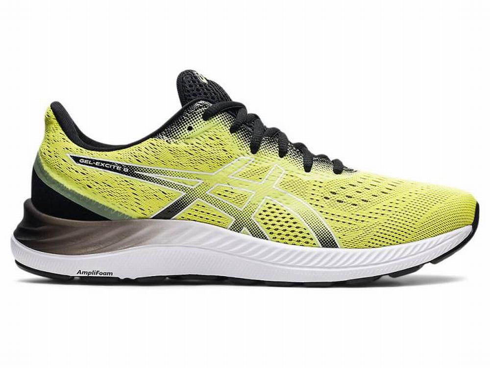 Asics GEL-EXCITE 8 Men\'s Running Shoes White / Yellow | TRK367495