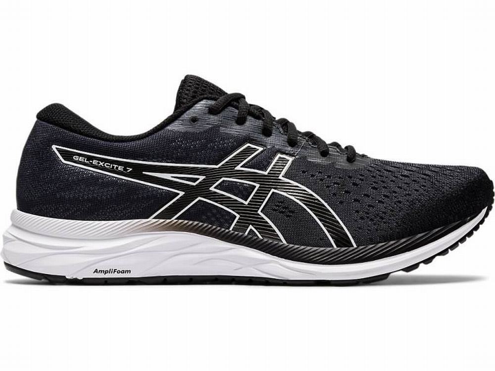 Asics GEL-Excite 7 (4E) Men's Running Shoes Black / White | YMI148257