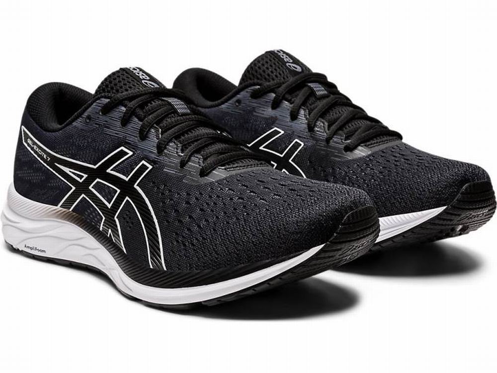 Asics GEL-Excite 7 (4E) Men's Running Shoes Black / White | YMI148257