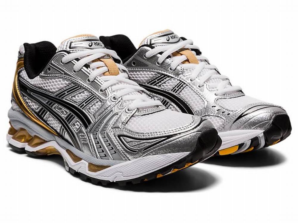 Asics GEL-KAYANO 14 Men's Sneakers White / Gold | DYE406532