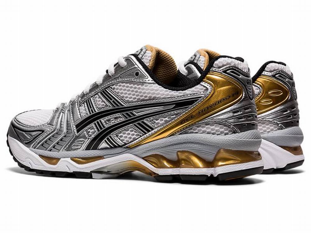 Asics GEL-KAYANO 14 Men's Sneakers White / Gold | DYE406532