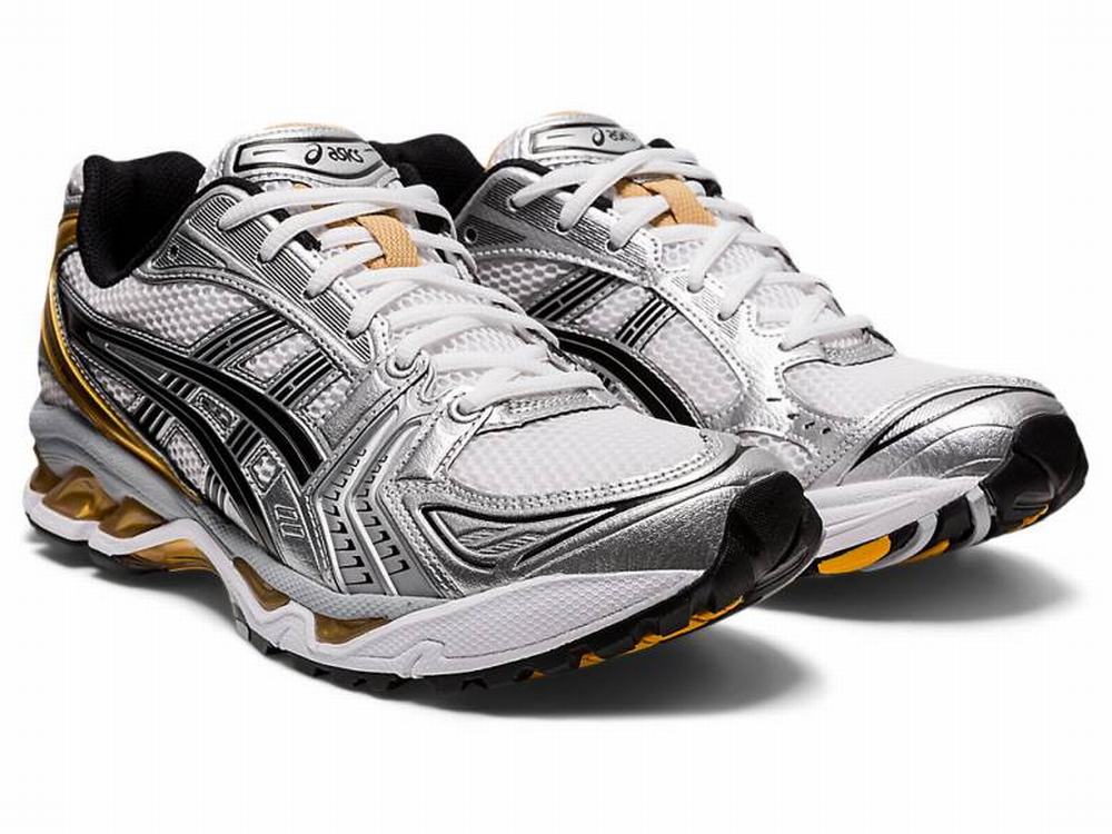 Asics GEL-KAYANO 14 Men's Sneakers White / Gold | HWT649082