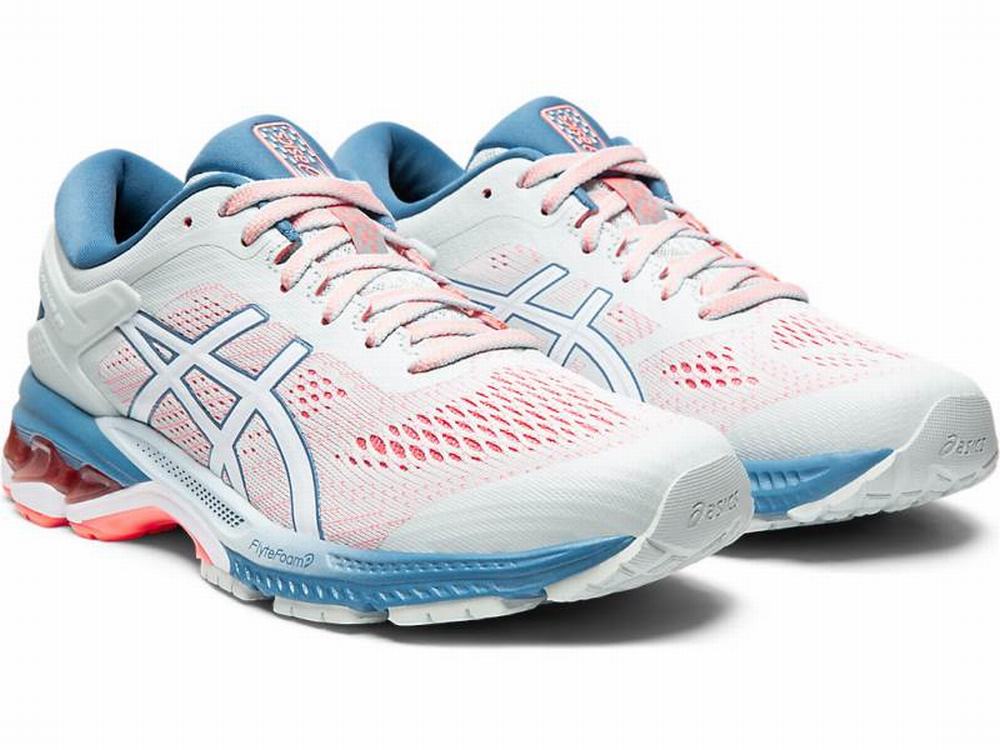 Asics GEL-KAYANO 26 (D) Women's Running Shoes White | OVM395870