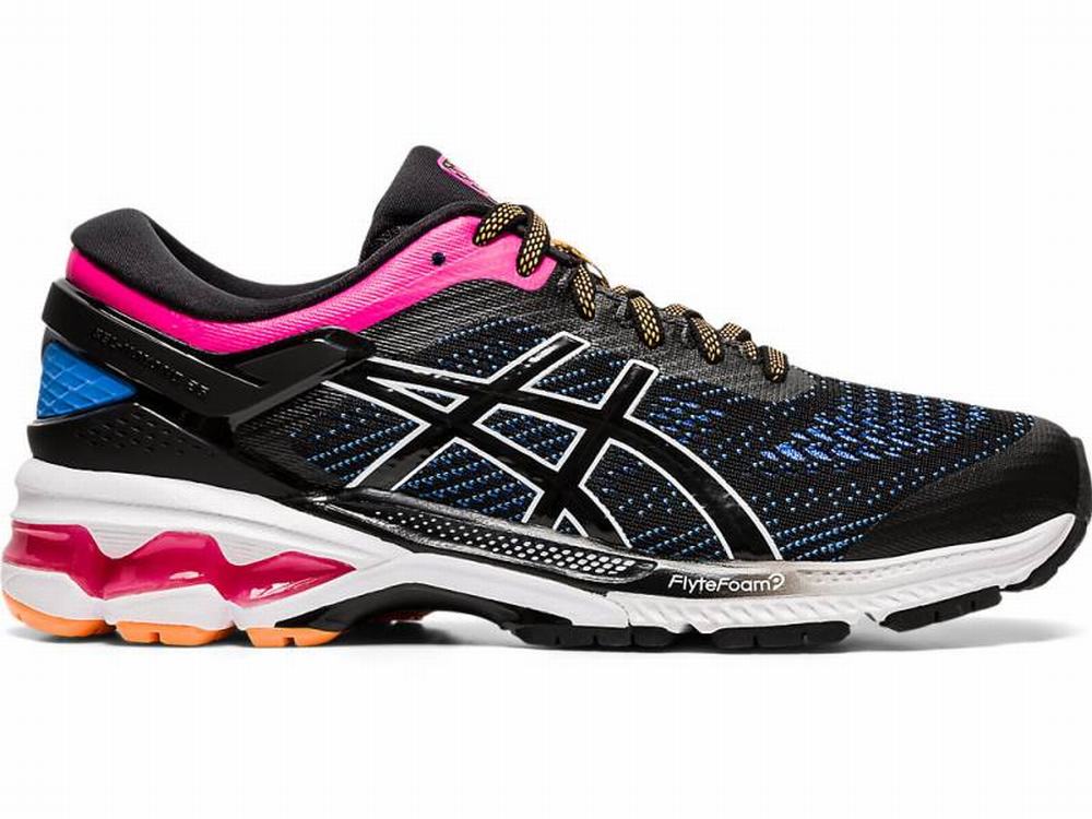 Asics GEL-KAYANO 26 Women's Running Shoes Black / Blue | JCB012975