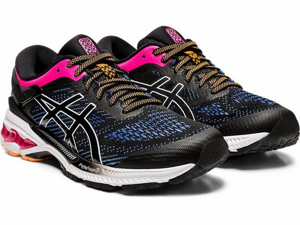 Asics GEL-KAYANO 26 Women's Running Shoes Black / Blue | JCB012975