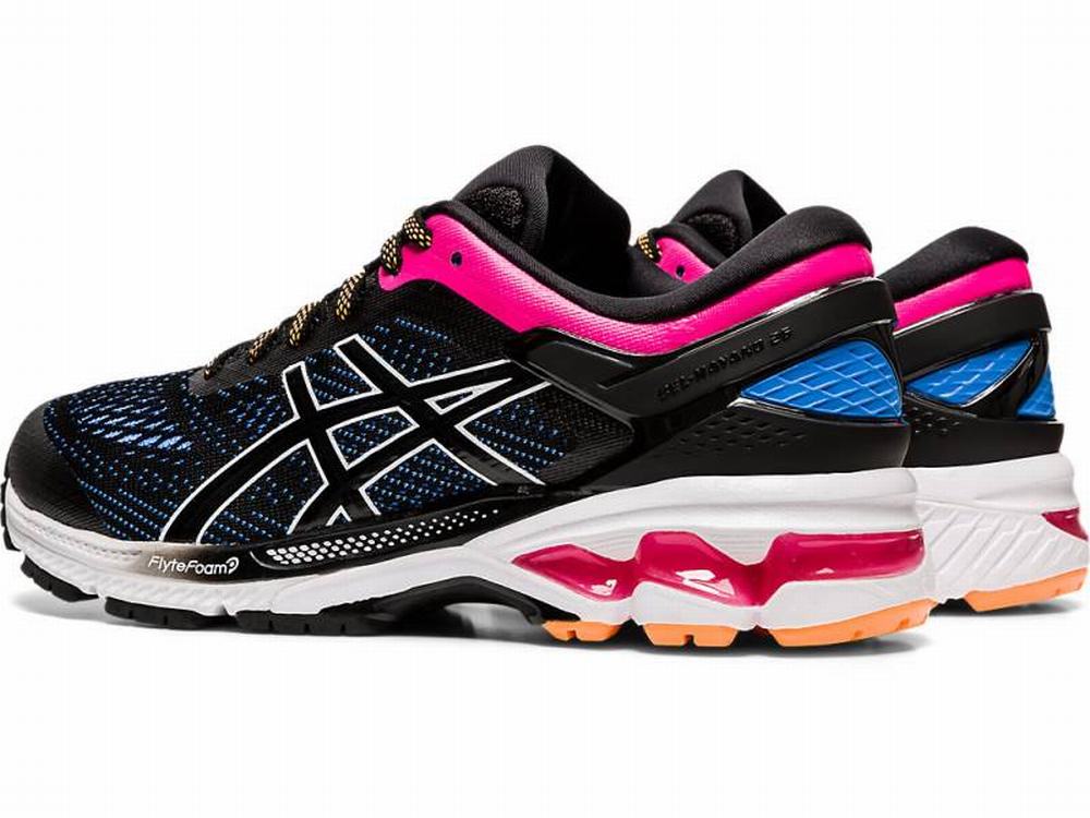 Asics GEL-KAYANO 26 Women's Running Shoes Black / Blue | JCB012975