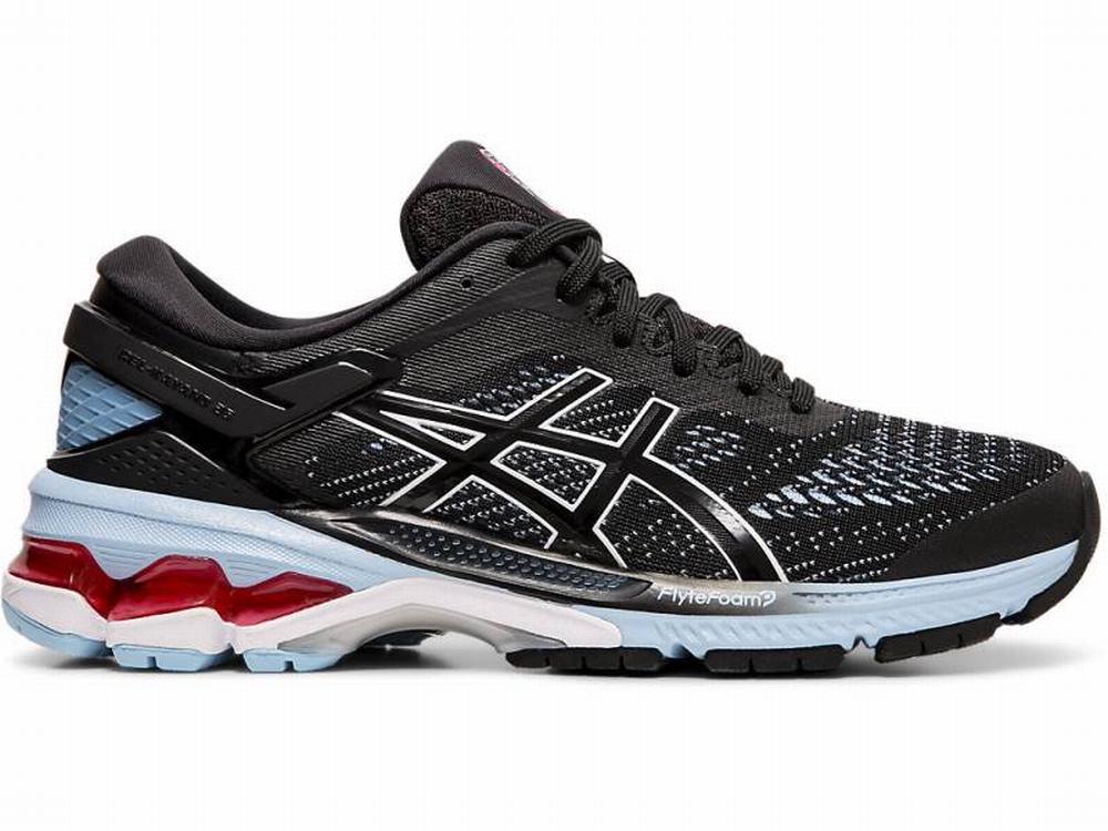 Asics GEL-KAYANO 26 Women's Running Shoes Black / Blue | LSX287501