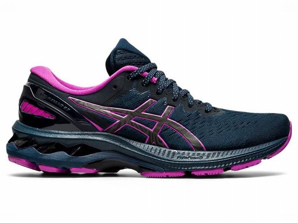 Asics GEL-KAYANO 27 LITE-SHOW Women's Running Shoes Blue | XDU715026