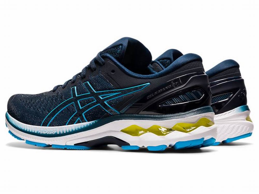 Asics GEL-KAYANO 27 Men's Running Shoes Blue / Green | FJU794321