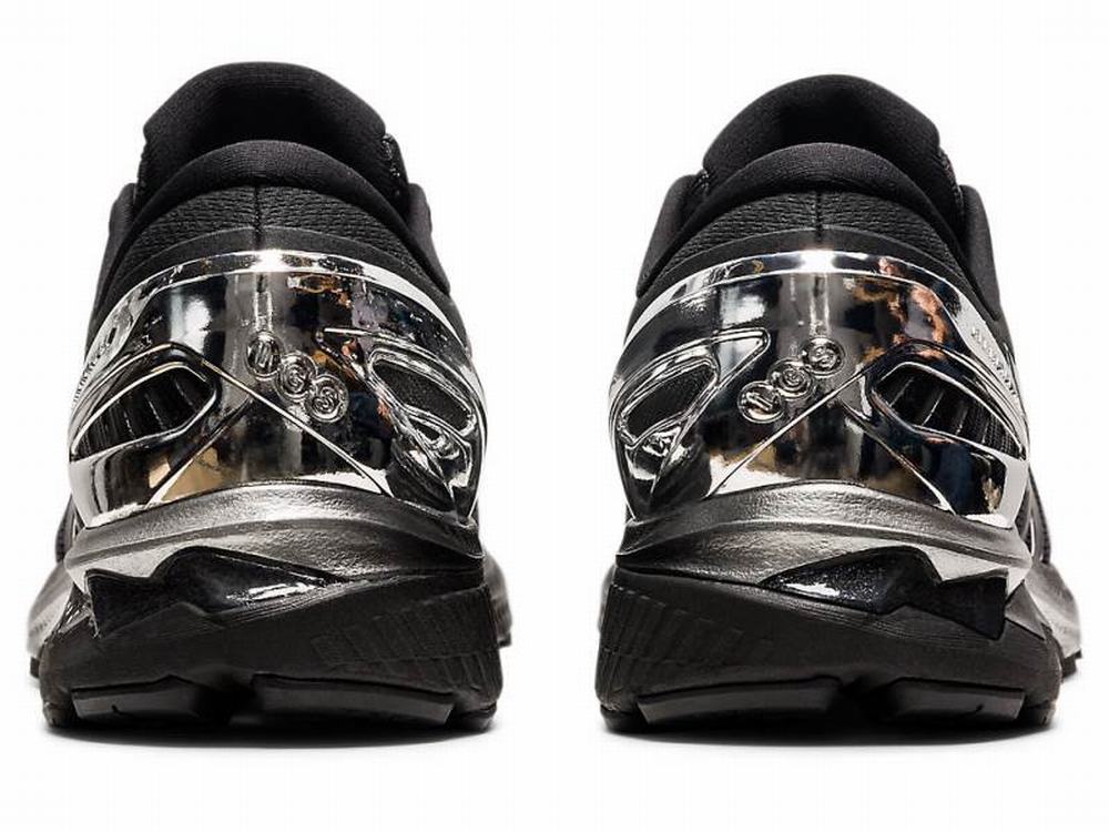 Asics GEL-KAYANO 27 PLATINUM Men's Running Shoes Black / Silver | TGS281743