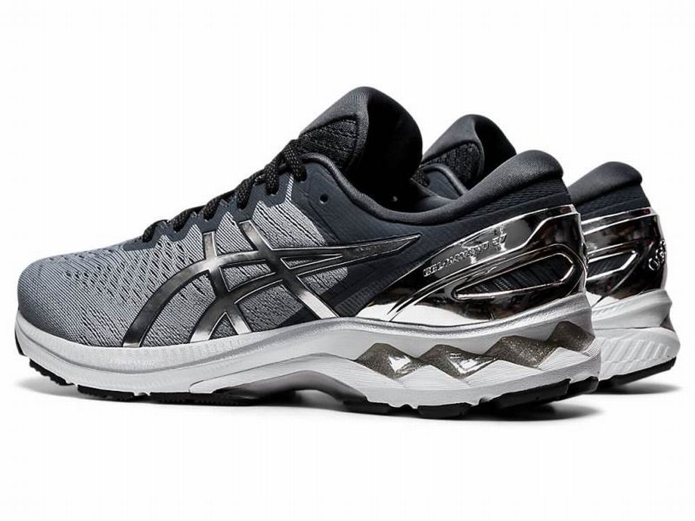 Asics GEL-KAYANO 27 PLATINUM Men's Running Shoes Silver | TIK068591